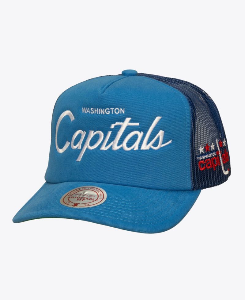 Men's Blue Washington Capitals Head Coach Trucker Adjustable Hat