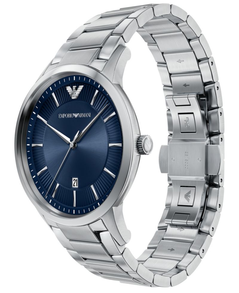 Men's Quartz Three-Hand Date Archetipo Stainless Steel Watch 43mm