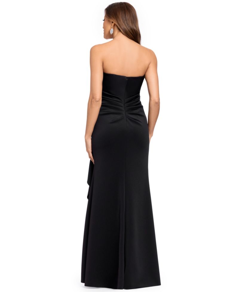 Women's Strapless Scuba Wedding-Guest Gown