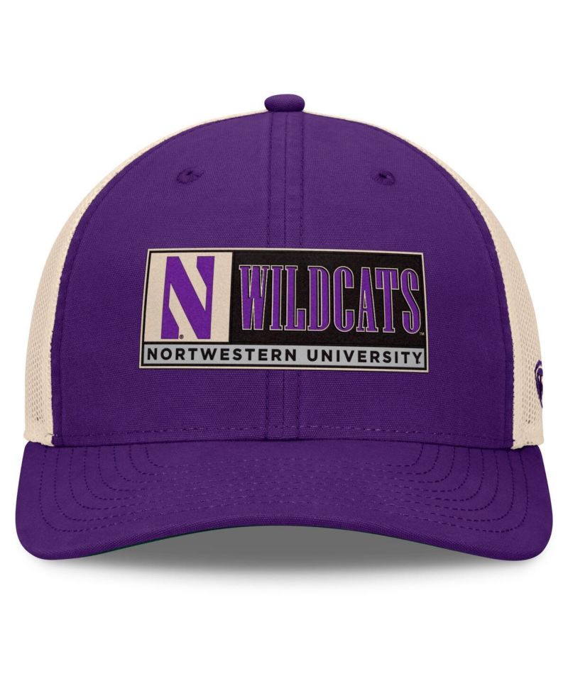 Men's Purple/Natural Northwestern Wildcats Bennett Trucker Adjustable Hat