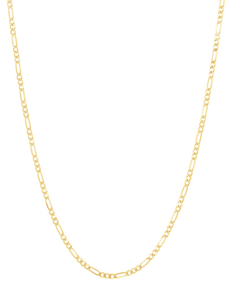 Polished Figaro Link Chain (1.85mm) Collection in 10k Gold