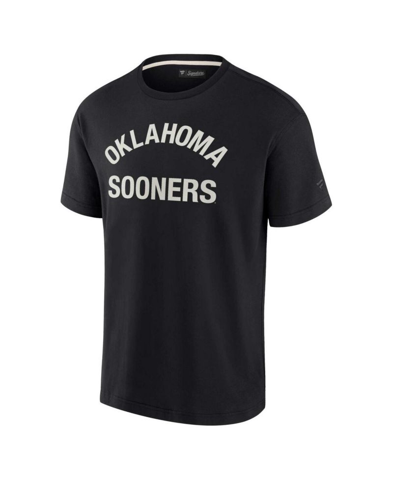Men's and Women's Black Oklahoma Sooners Super Soft Short Sleeve T-shirt