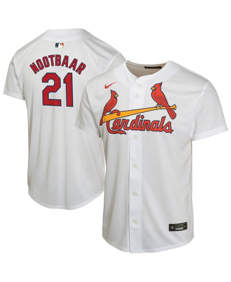 Big Boys and Girls Lars Nootbaar White St. Louis Cardinals Home Game Player Jersey