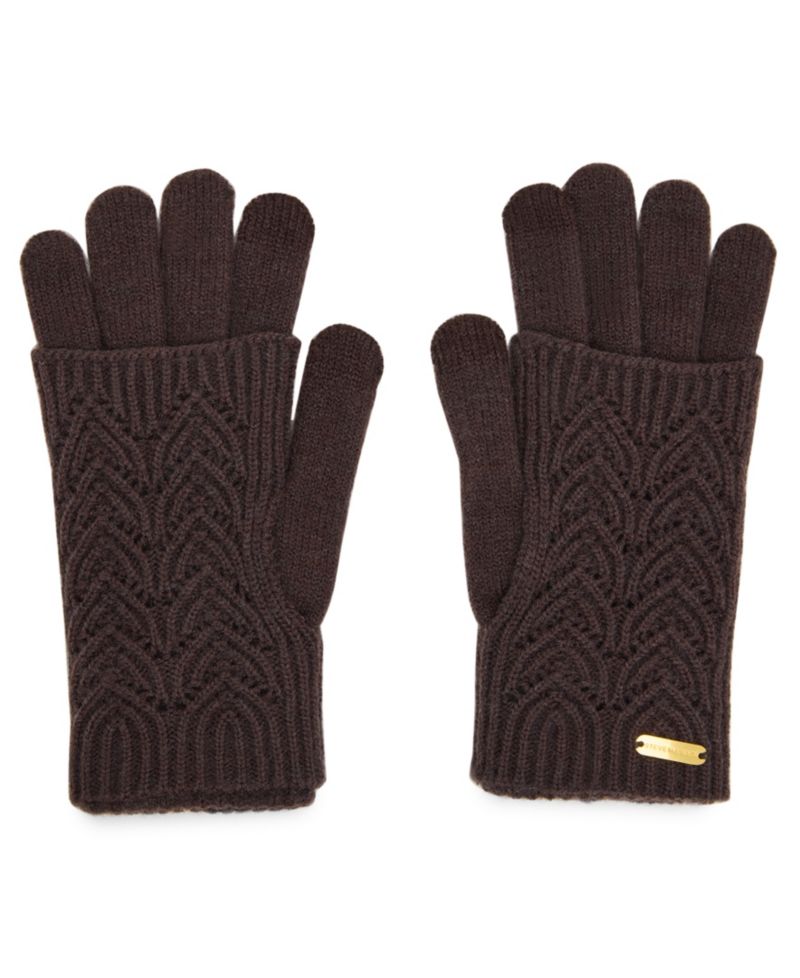 Women's Convertible Pointelle Cuff Gloves