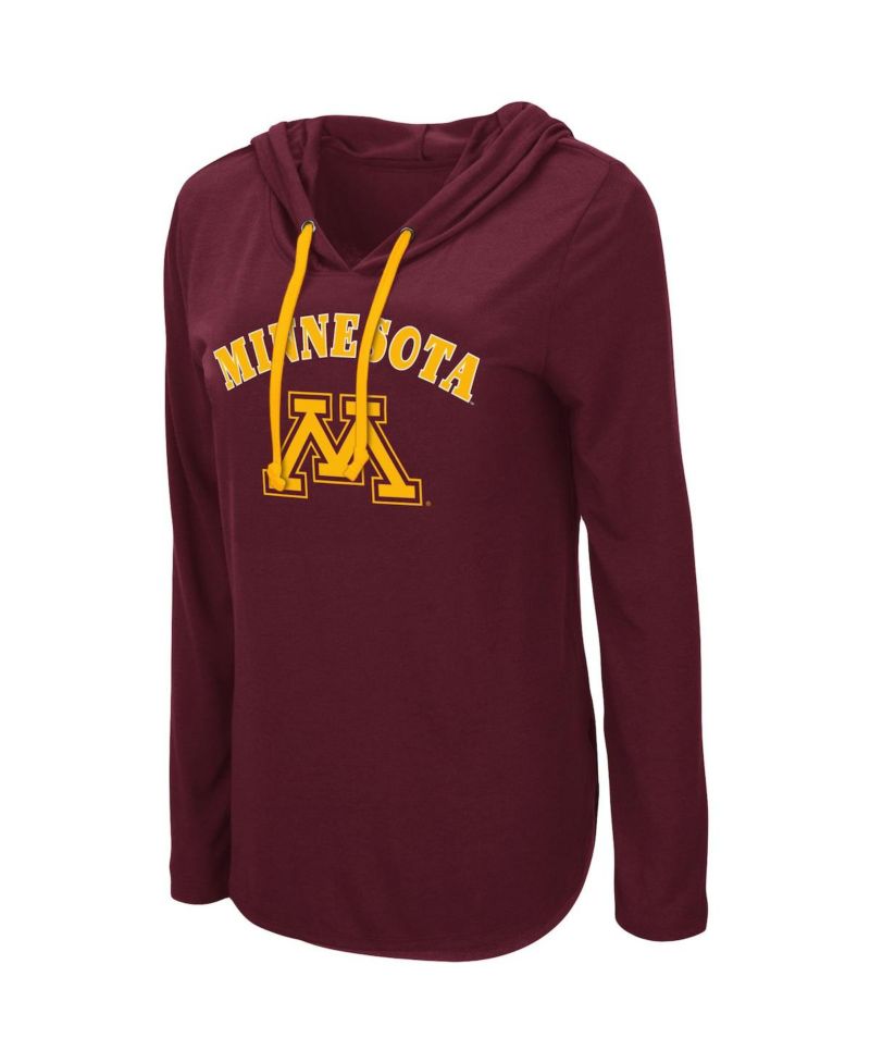 Women's Maroon Minnesota Golden Gophers My Lover Lightweight Hooded Long Sleeve T-shirt