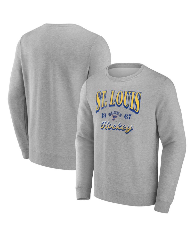 Men's Gray St. Louis Blues Nimbus Fleece Pullover Sweatshirt