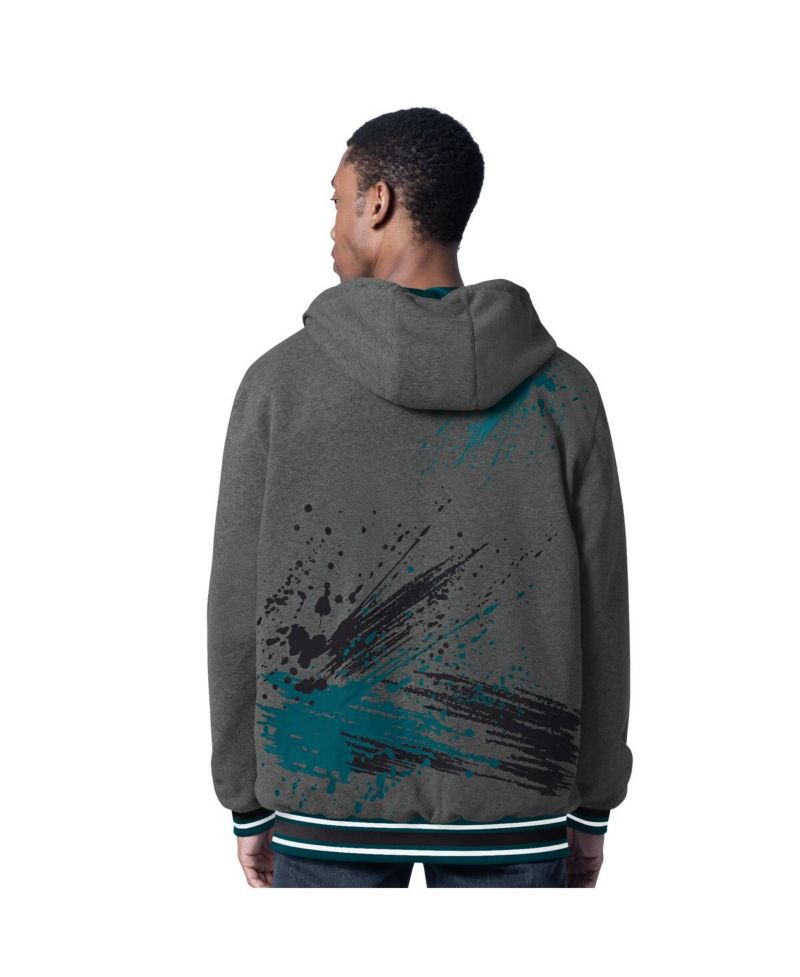 Men's Midnight Green/Charcoal Philadelphia Eagles Dual Threat Reversable Full-Zip Jacket