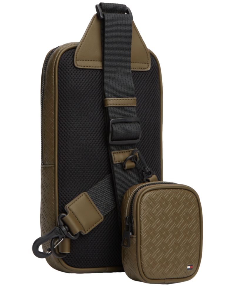 Men's Embossed Flag Sling Bag