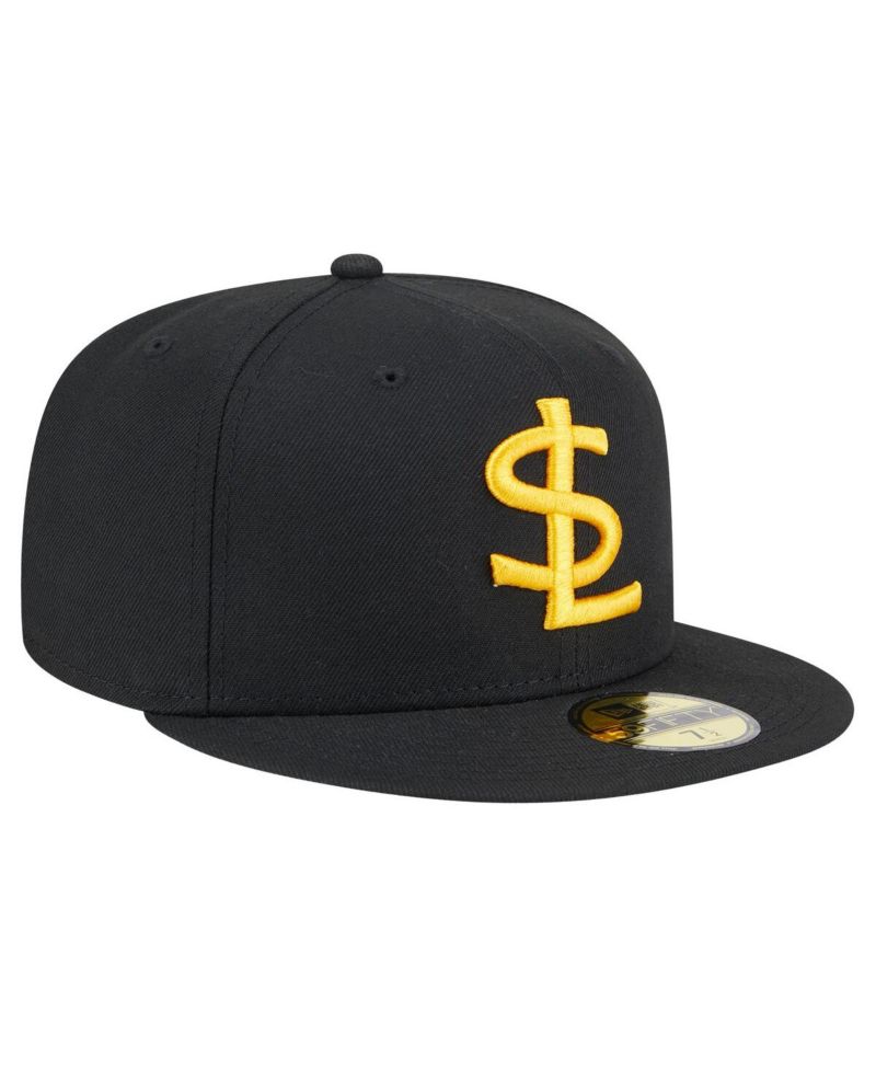 Men's Black/White Salt Lake Bees Authentic Collection 59FIFTY Fitted Hat