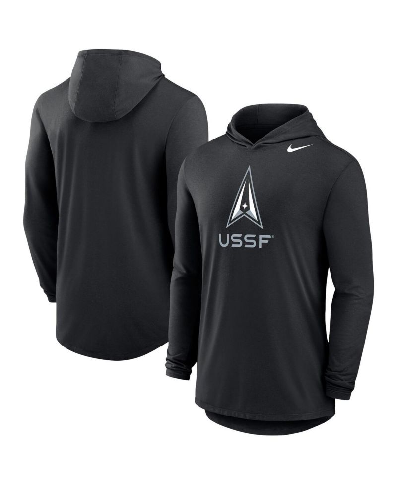 Men's Black Air Force Falcons Space Force Rivalry Long Sleeve Hoodie T-Shirt