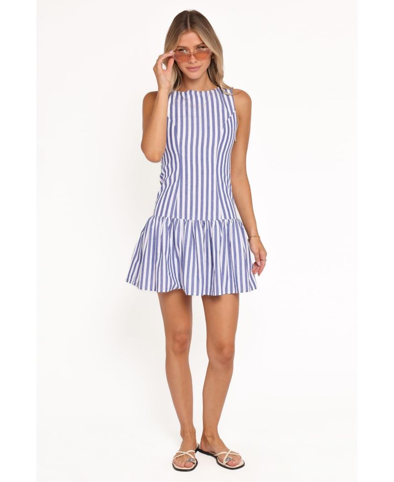 Women's Marella Ruffle Stripe-Print Mini Dress
