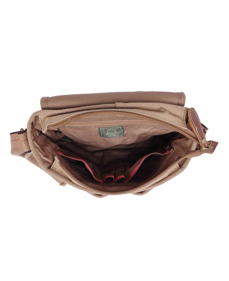 Turtle Ridge 4-Pocket Canvas Crossbody Bag