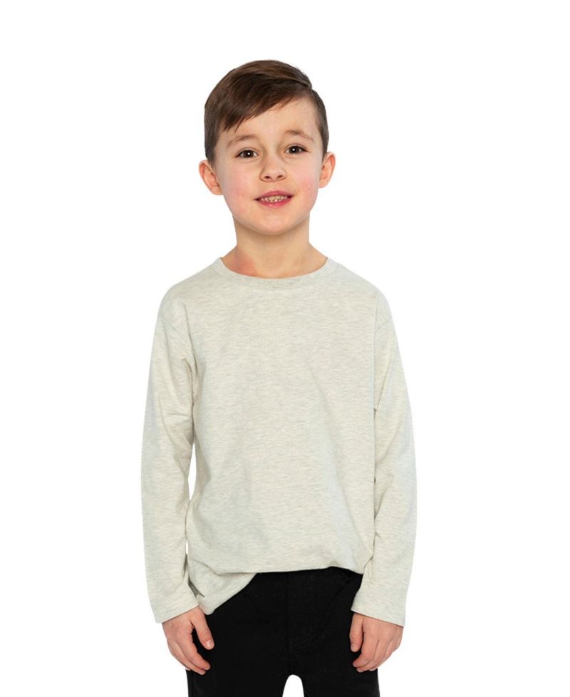 Big Boys (6-12) Cotton Long Sleeve T-Shirt Heather