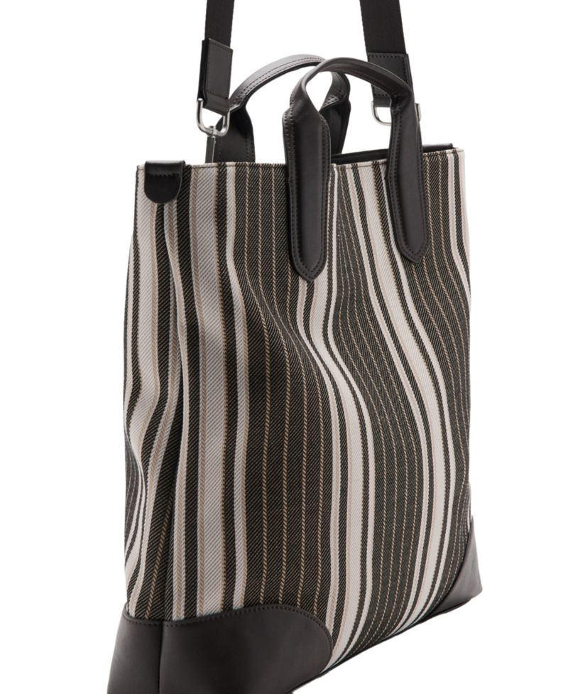 Men's Striped Tote Bag