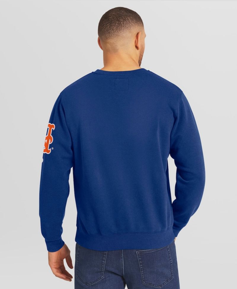 Darius Rucker Collection by Fanatics Men's Royal New York Mets Washed Crew Neck Pullover Sweatshirt