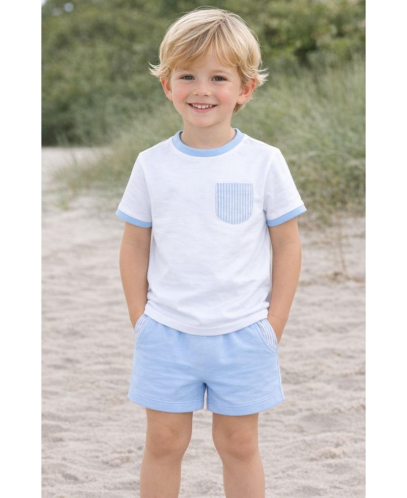 Baby Unisex Seersucker Pocket Shorts
