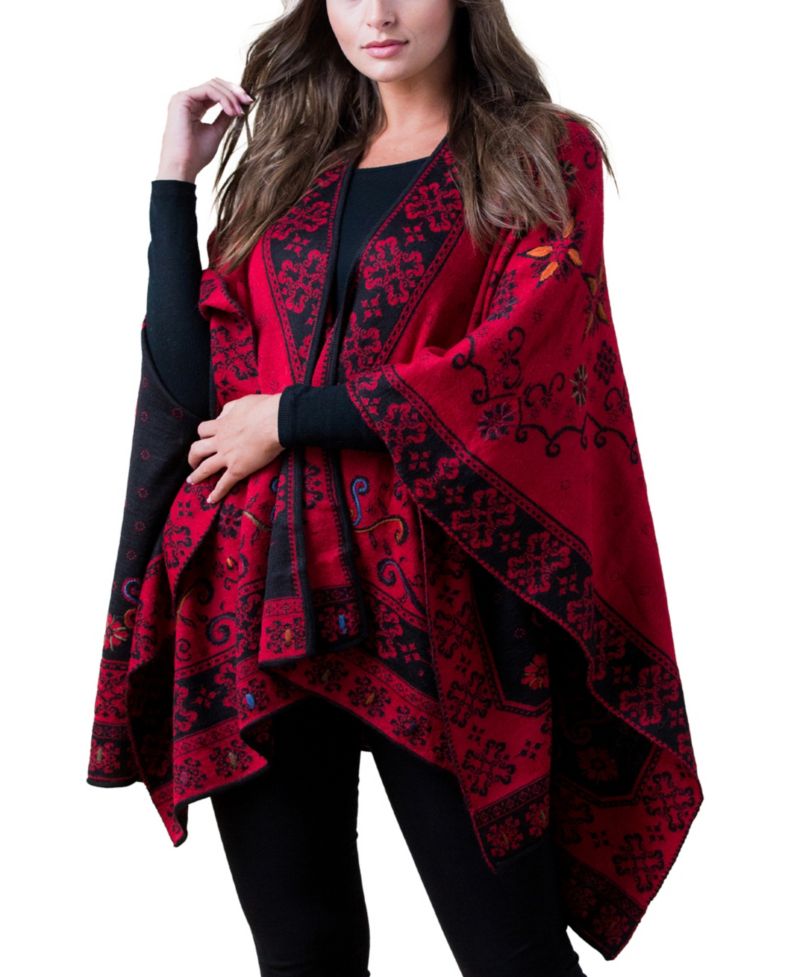 Reversible Alpaca Ruana