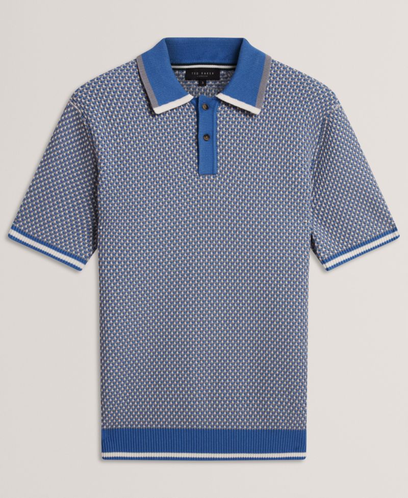 Men's Breame Masterfully Waffle Texture Regular-Fit Polo Shirt