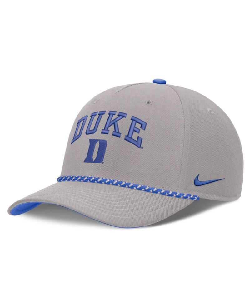 Men's and Women's Gray Duke Blue Devils Primetime Rise Rope Adjustable Hat