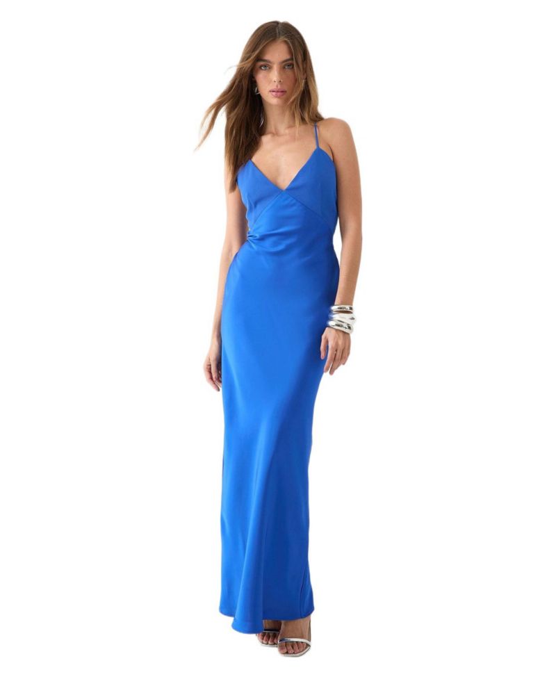 Women's Premium Bust Panel Maxi Bridesmaid Dress