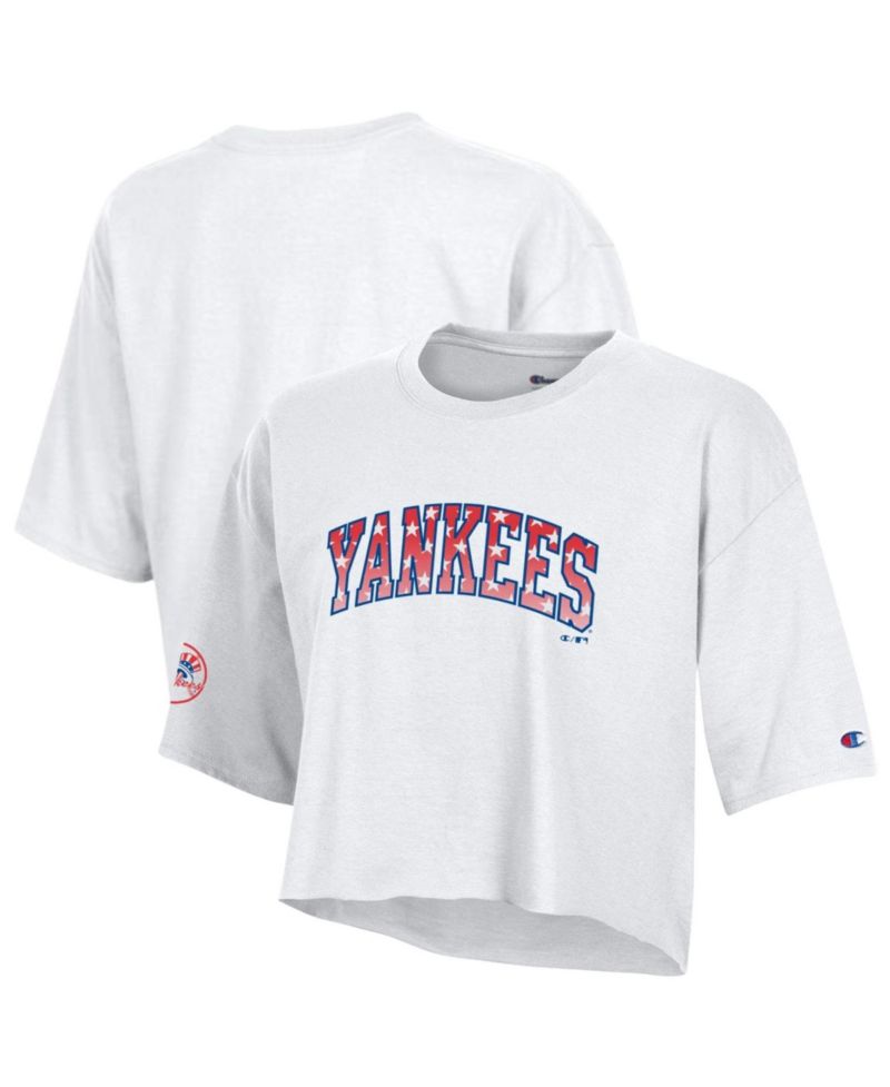 Women's New York Yankees Boyfriend-Cropped T-Shirt
