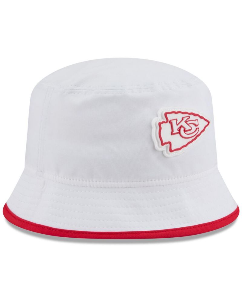 Men's White Kansas City Chiefs 2025 NFL Training Camp Stretch Bucket Hat