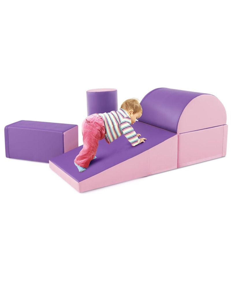 5 PCS Kids Climb and Crawl Activity Playset Soft Foam Block Toddler Play Structure