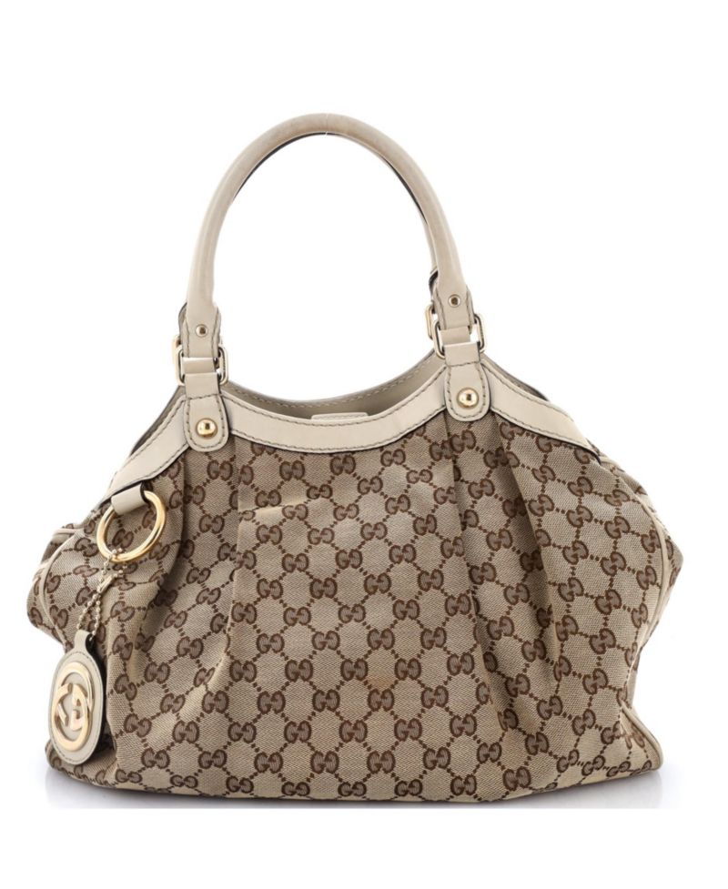 Medium Sukey Tote GG Canvas with Leather