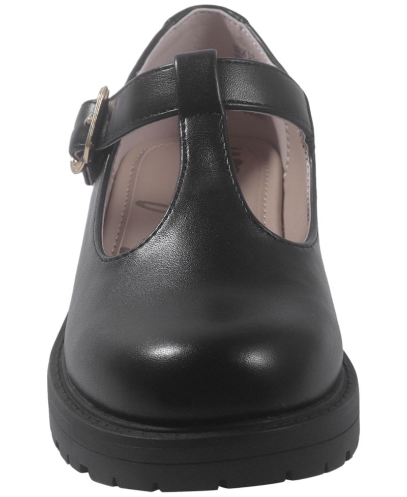 Girls' Taelor Round-Toe T-Strap Flats