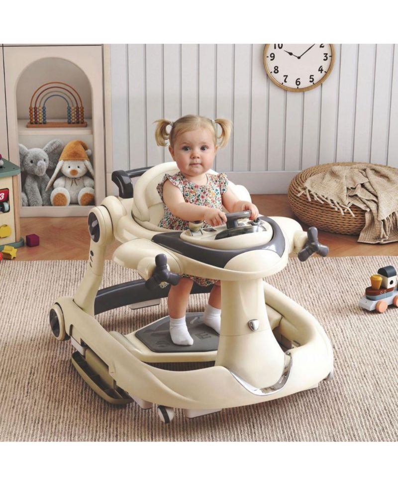 Convertible Baby Activity Walker with Adjustable Height, Foldable Design and Interactive Play Features