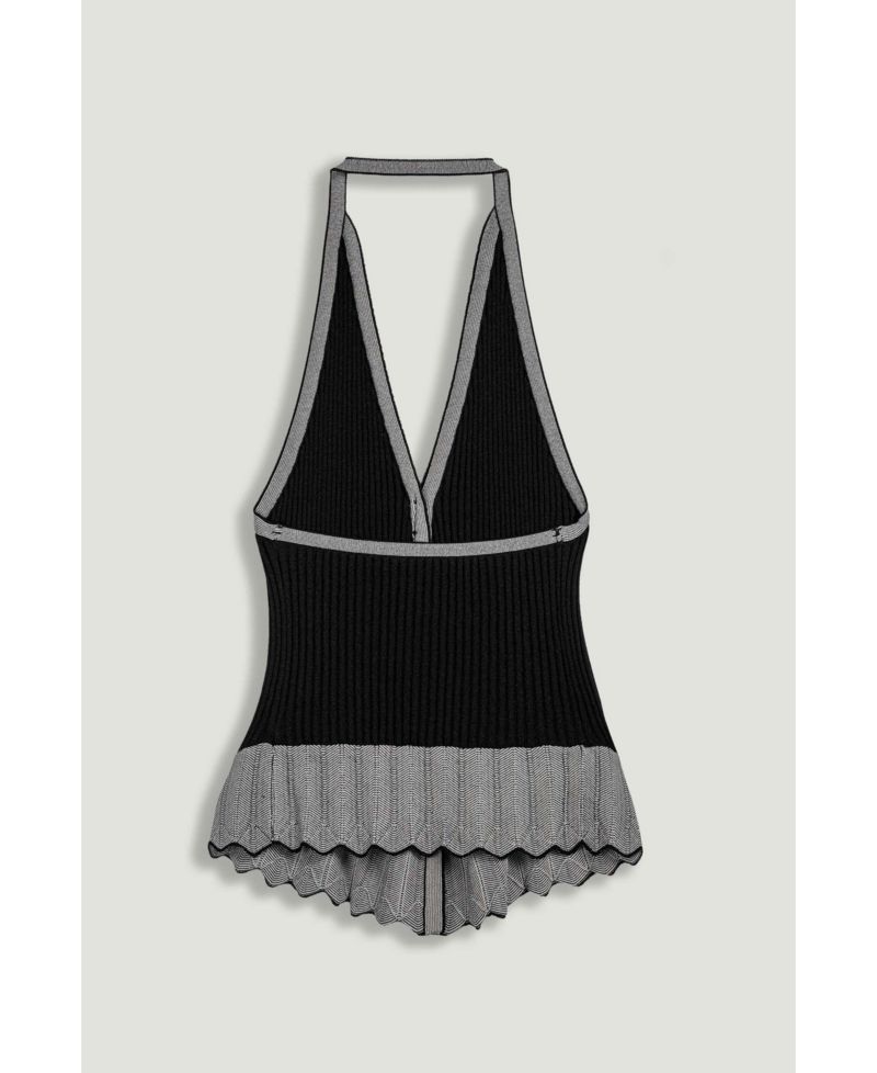 Women's Halter Ribbed Knit Top