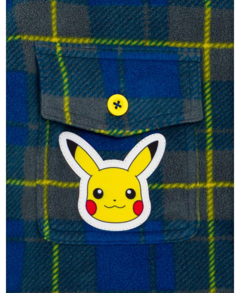 Boy's (5-12) Pikachu Hooded Fleece Shacket