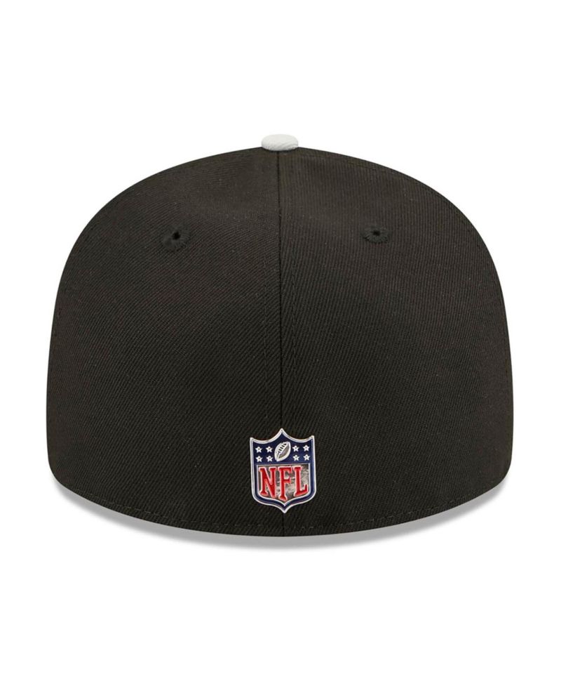 Men's Black/Silver Las Vegas Raiders 2026 NFL Draft Pre-Curved 59FIFTY Fitted Hat