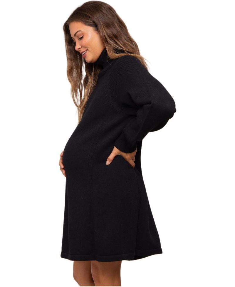 Women's Turtleneck Long Sleeve Sweater Dress