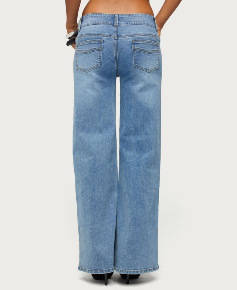 Women's Dale Low-Rise Straight-Leg Stretchy Jeans, 31" Inseam
