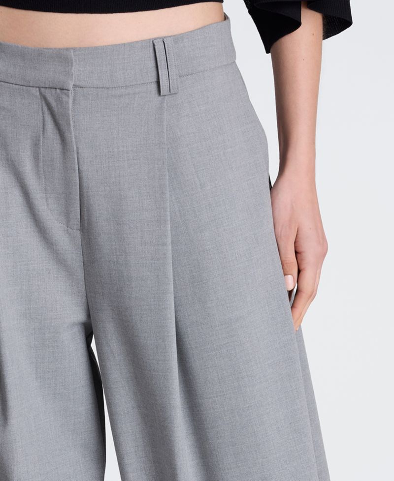 Women's High-Rise Accordion Side-Pleat Wide-Leg Pants