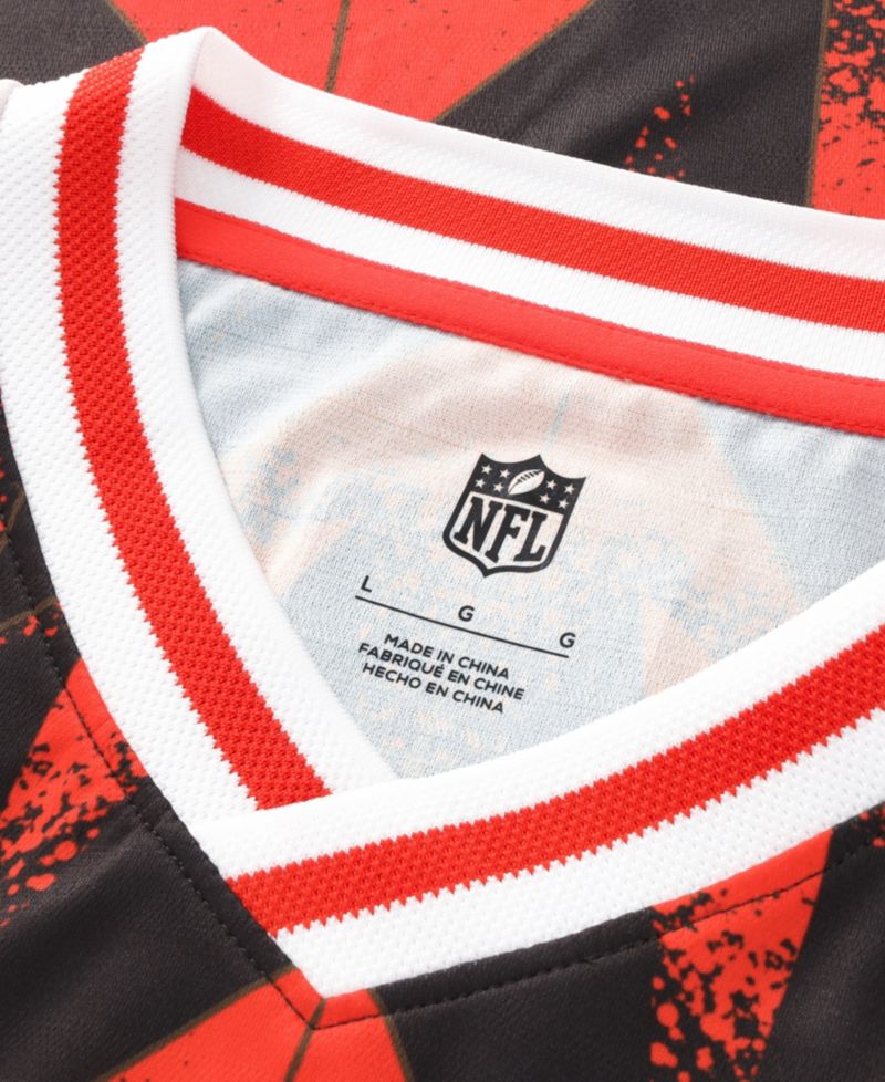Big Boys and Girls Orange/Brown Cleveland Browns Football x Football V-Neck Fan Jersey
