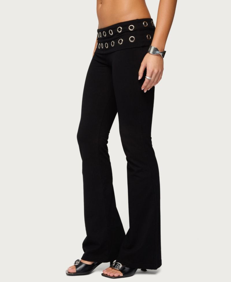 Women's Nairobi Grommet Foldover Flared Leggings
