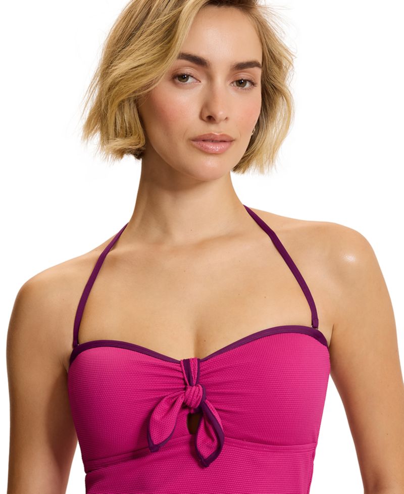 Women's Bandeau Neck Tankini Top