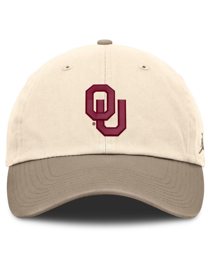 Men's Natural/Khaki Oklahoma Sooners Two-Tone Club Adjustable Hat