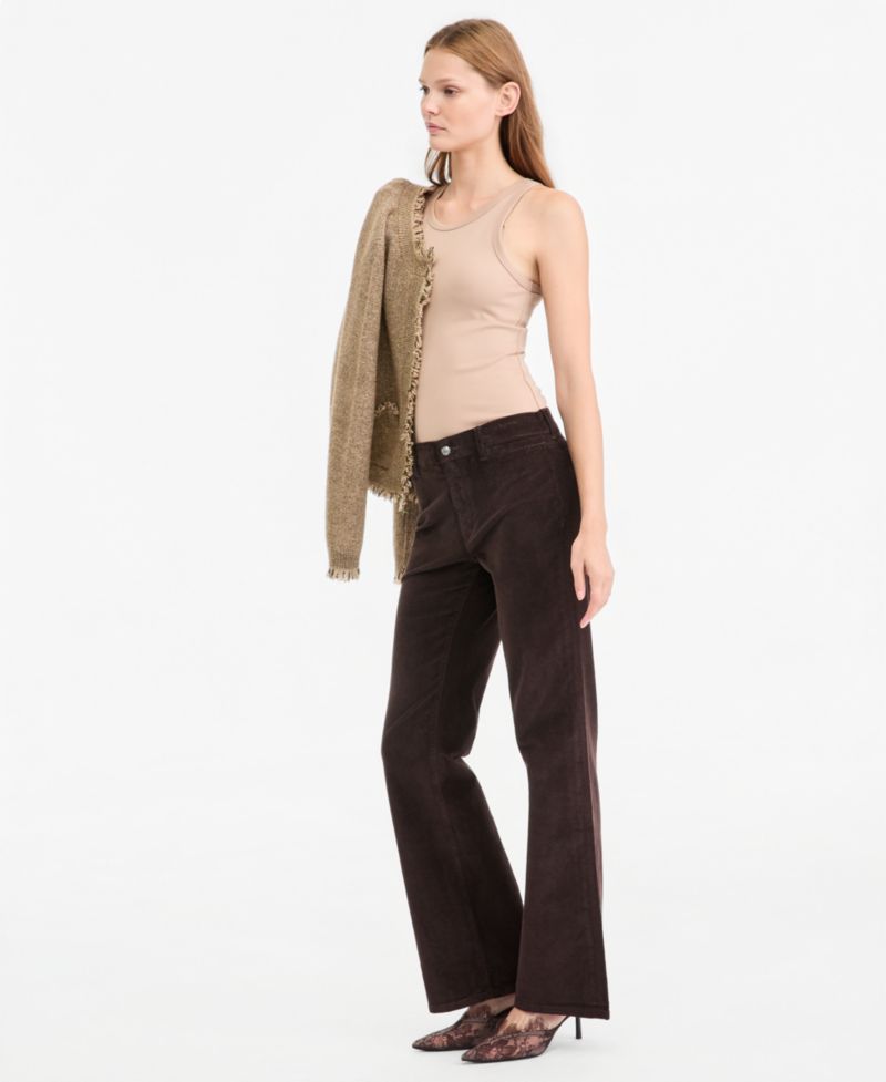 Women's Luelle Corduroy High-Waist Straight-Leg Pants, Macy's Exclusive