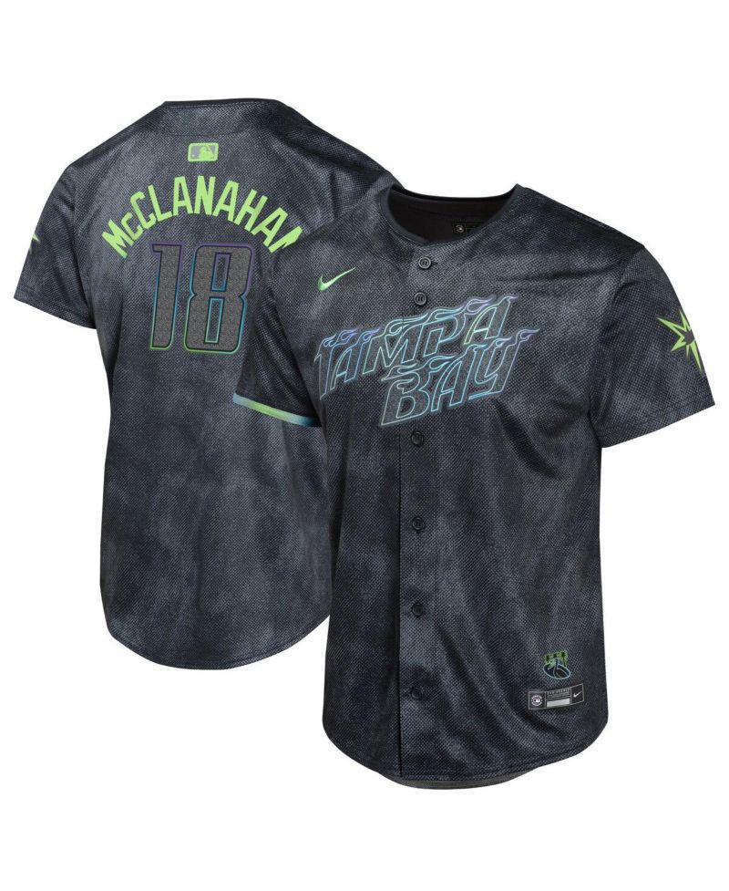 Big Boys and Girls Shane McClanahan Charcoal Tampa Bay Rays 2024 City Connect Limited Player Jersey