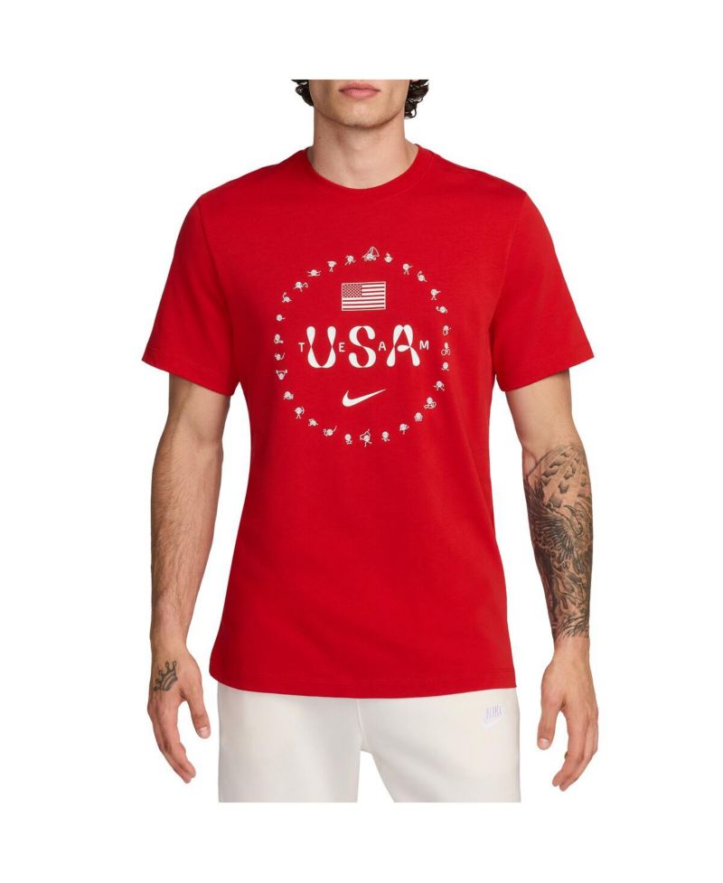 Men's Red Team USA Premium Essentials Icon T-Shirt