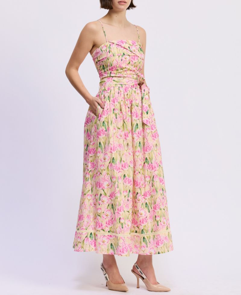 Women's Arya Straight Neck Maxi Dress