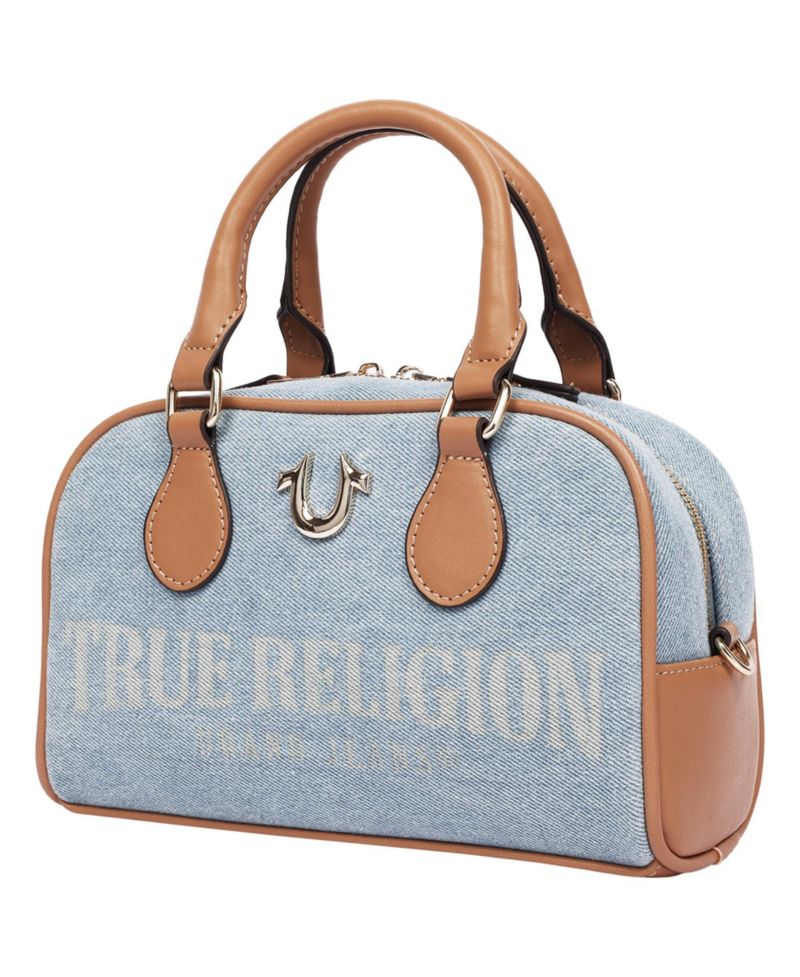 Women's Denim Logo Mini Satchel Crossbody Bag