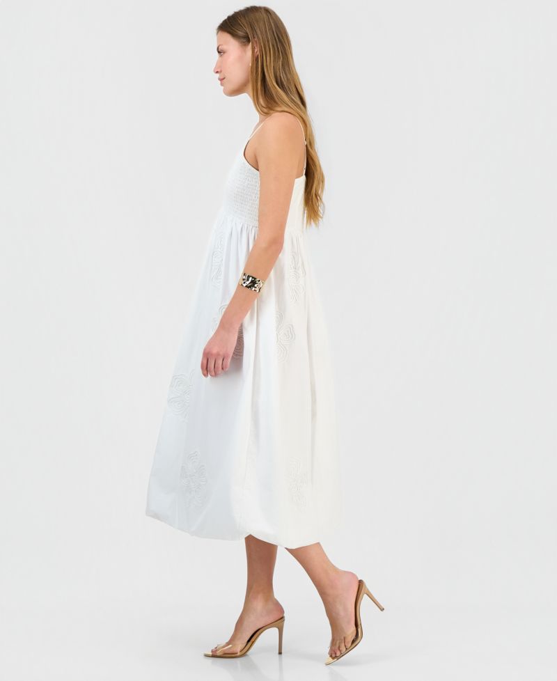 Petite Smocked-Bodice Bubble Dress
