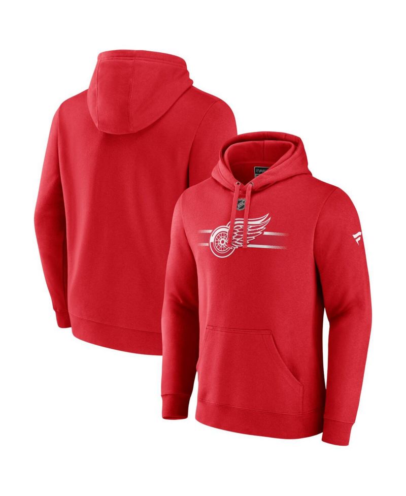 Men's Red Detroit Red Wings Authentic Pro Secondary Pullover Hoodie