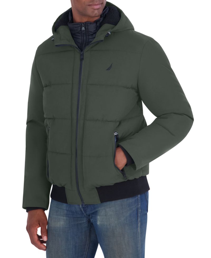 Men's Mix-Quilted Bomber Jacket