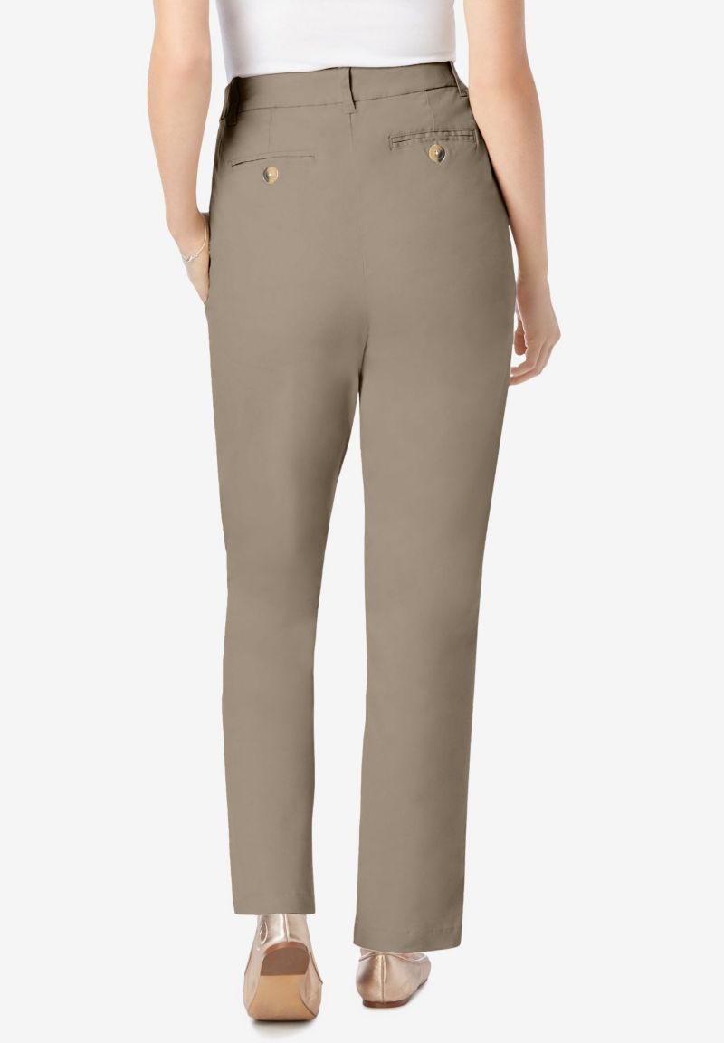 Women's Within Tall Adjustable Waist Straight-Leg Chino Pants
