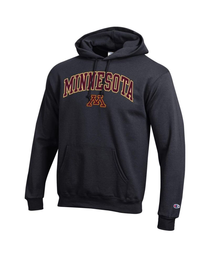 Men's Maroon Minnesota Golden Gophers Arched Logo Fleece Pullover Hoodie
